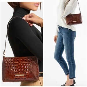 Brahmin NWT! Lorelei Pecan Genuine Leather Shoulder Bag